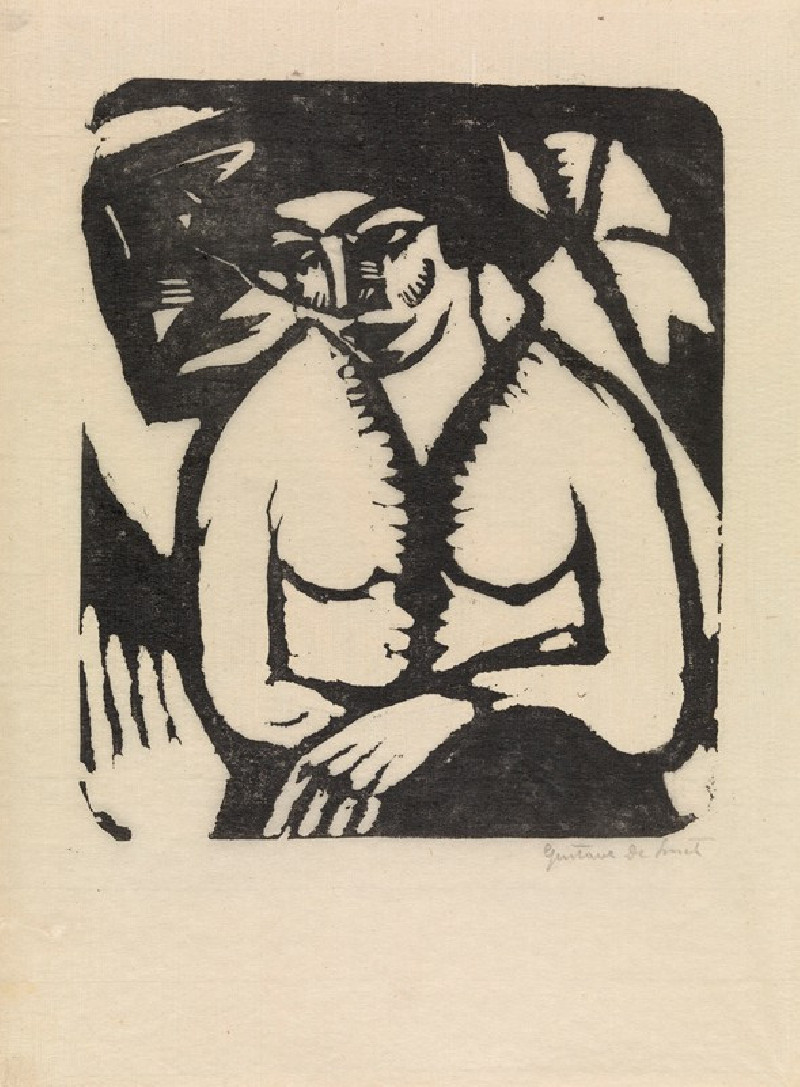 Seated Woman (1920) reproduction of painting by Gustave De Smet. ALL GICLEE PRINTS