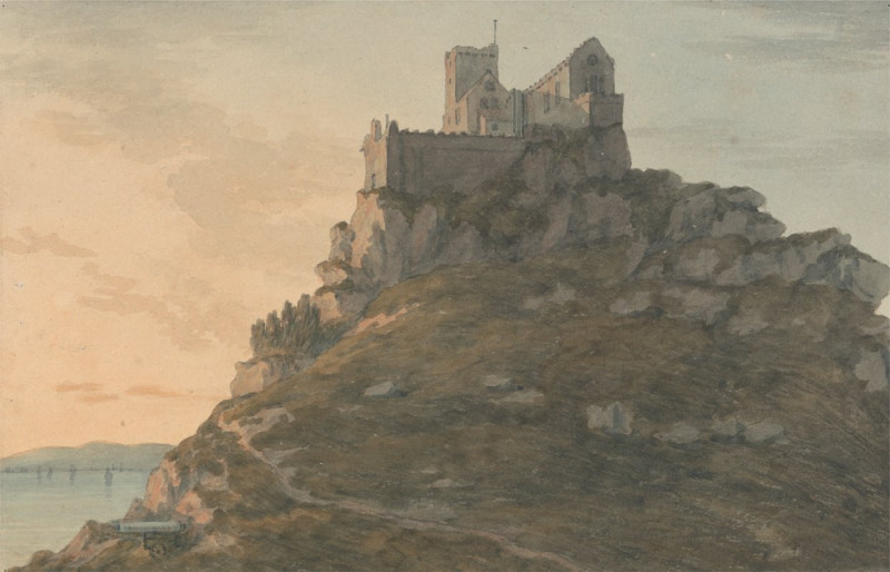 Saint Michael’s Mount, Cornwall reproduction of painting by John Warwick Smith. ALL GICLEE PRINTS