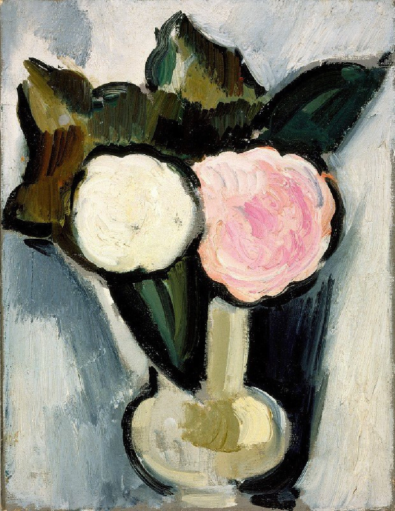 Marsden Hartley reprodukcija Pink and White Flowers in a Vase (circa 1929), VISOS REPRODUKCIJOS , paveikslai, reprodukcijos i...