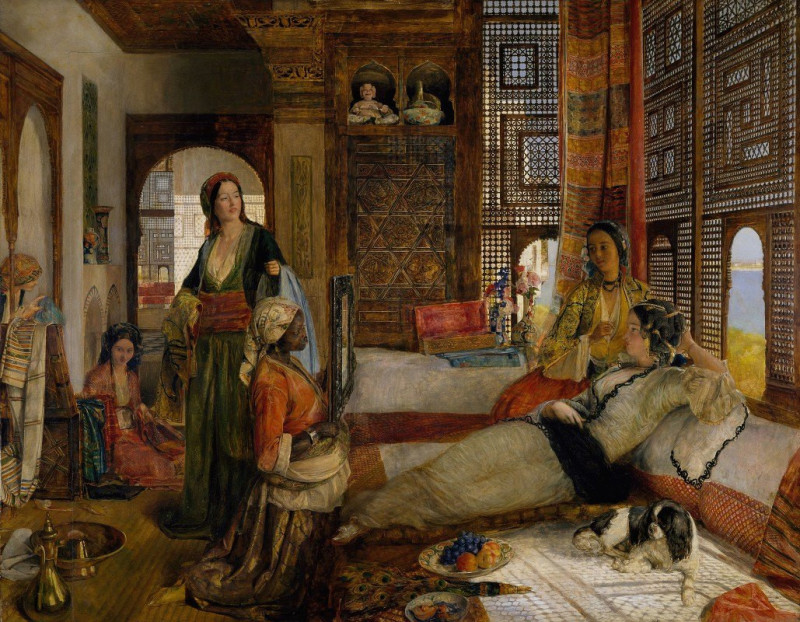 The Harem (1876) reproduction of painting by John Frederick Lewis. ALL GICLEE PRINTS