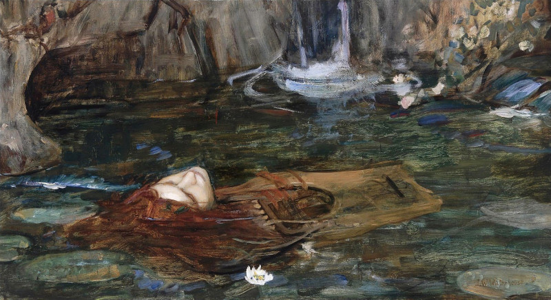 Study For Nymphs Finding The Head Of Orpheus reproduction of painting by John William Waterhouse. ALL GICLEE PRINTS