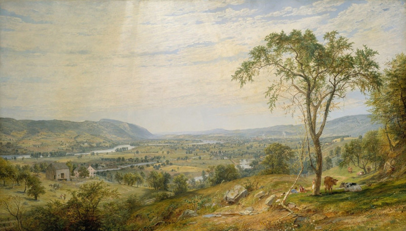 The Valley of Wyoming (1865) reproduction of painting by Jasper Francis Cropsey. ALL GICLEE PRINTS