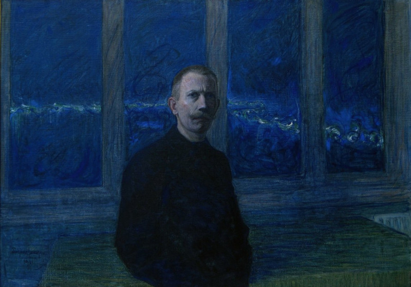 Self-portrait (1901) reproduction of painting by Eugène Jansson. ALL GICLEE PRINTS