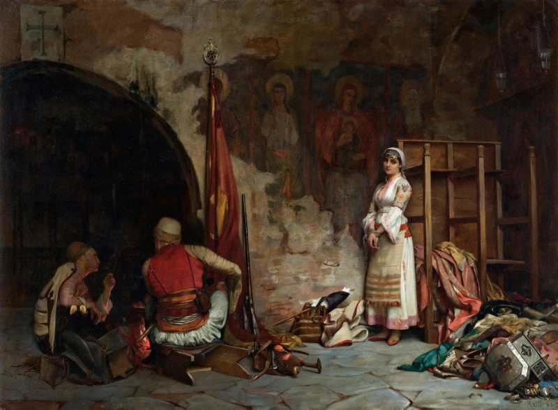 The Captive (Turkish Plunder) (1885) reproduction of painting by Theodoros Ralli. ALL GICLEE PRINTS