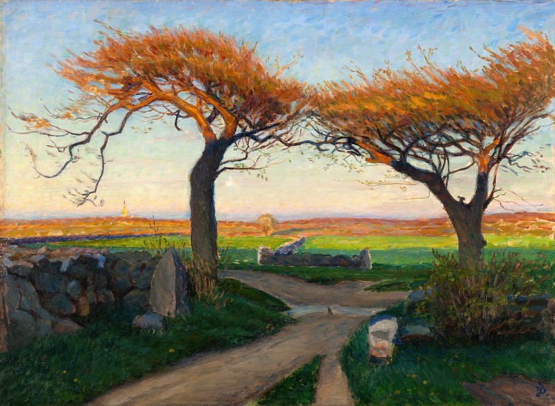 Landscape from Halland (1895) reproduction of painting by Richard Bergh. ALL GICLEE PRINTS