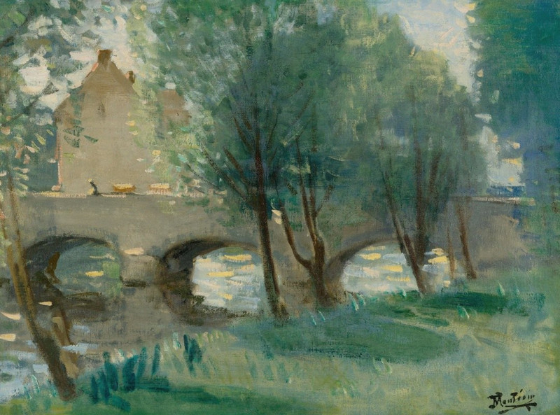 Le Pont reproduction of painting by Pierre-Eugène Montézin. ALL GICLEE PRINTS