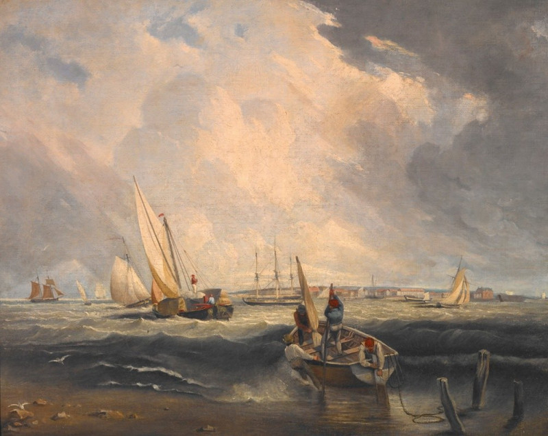 Bligh Sands, Sheerness reproduction of painting by Clarkson Stanfield. ALL GICLEE PRINTS