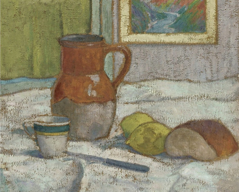 Nature Morte Au Pichet Et À La Tasse (circa 1889) reproduction of painting by Emile Bernard. ALL GICLEE PRINTS