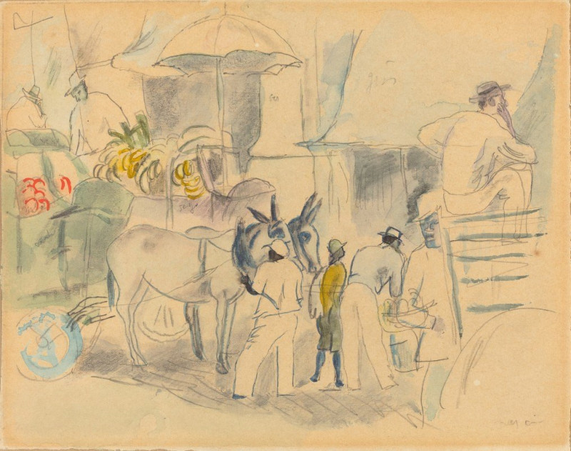 Havana (c. 1915-1920) reproduction of painting by Jules Pascin. ALL GICLEE PRINTS