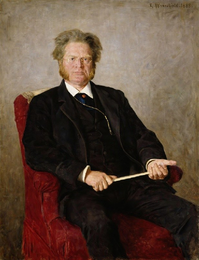 Erik Werenskiold reprodukcija Portrait of the Poet Bjørnstjerne Bjørnson (1885), VISOS REPRODUKCIJOS , paveikslai, reprodukci...