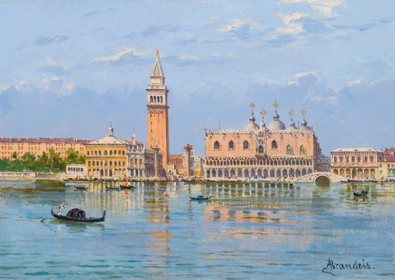 The Molo, Venice reproduction of painting by Antonietta Brandeis. ALL GICLEE PRINTS