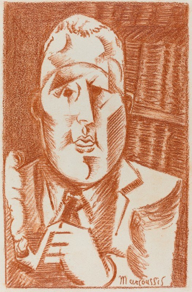 Guillaume Apollinaire (1921) reproduction of painting by Louis Marcoussis. ALL GICLEE PRINTS