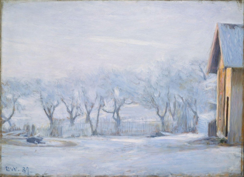 White Frost (1889) reproduction of painting by Erik Werenskiold. ALL GICLEE PRINTS