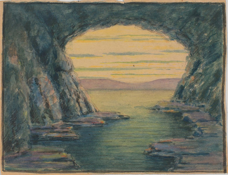 A Seaside Cave (1911–24) reproduction of painting by Herbert Crowley. ALL GICLEE PRINTS