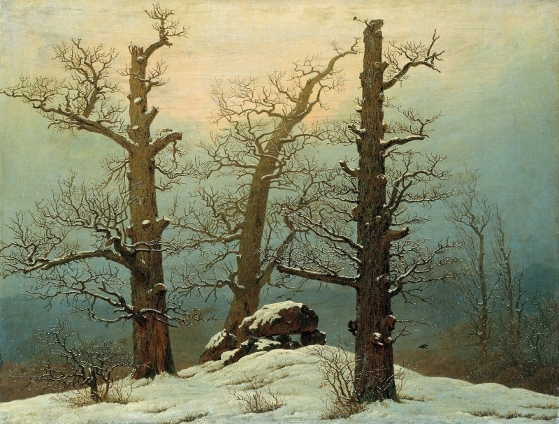 Caspar David Friedrich reprodukcija Cairn in Snow, VISOS REPRODUKCIJOS , paveikslai, reprodukcijos internetu