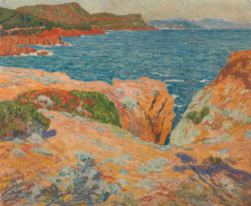 Emile Claus reprodukcija Afternoon in Estérel (Côte d’Azur) (1914), VISOS REPRODUKCIJOS , paveikslai, reprodukcijos internetu