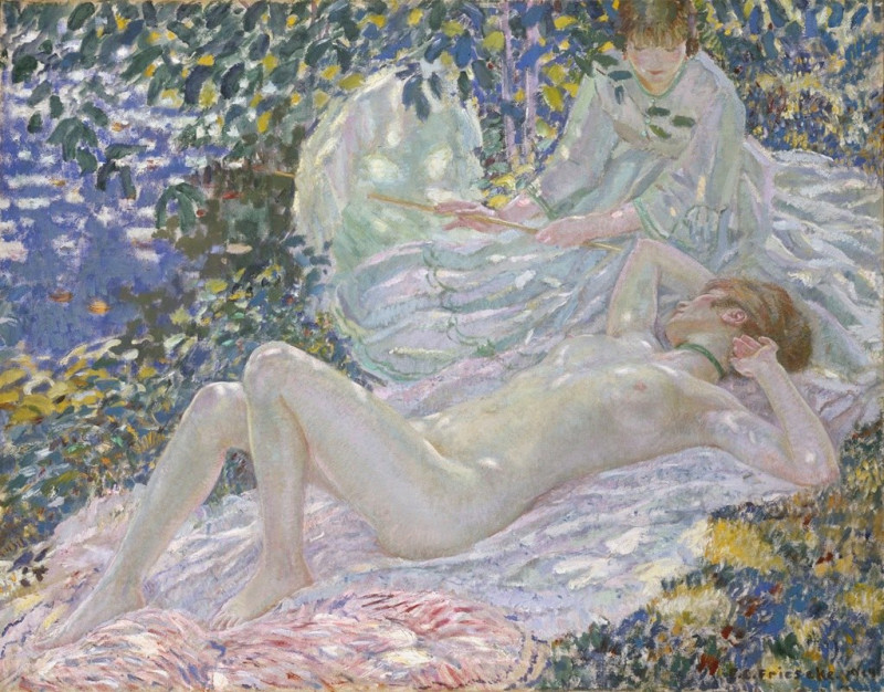 Summer (1914) reproduction of painting by Frederick Carl Frieseke. ALL GICLEE PRINTS