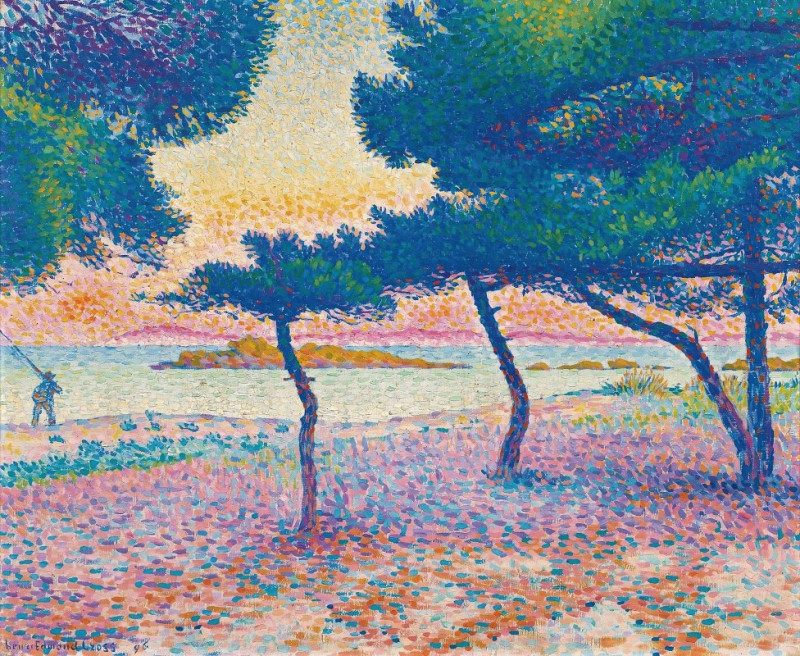 La Plage De Saint-Clair (1896) reproduction of painting by Henri-Edmond Cross. ALL GICLEE PRINTS