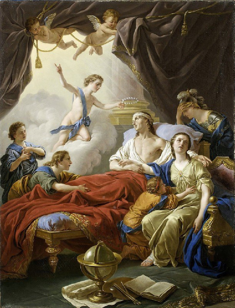 Louis-Jean-François Lagrenée reprodukcija Allegory On The Death Of The Dauphin (1765), VISOS REPRODUKCIJOS , paveikslai, repr...