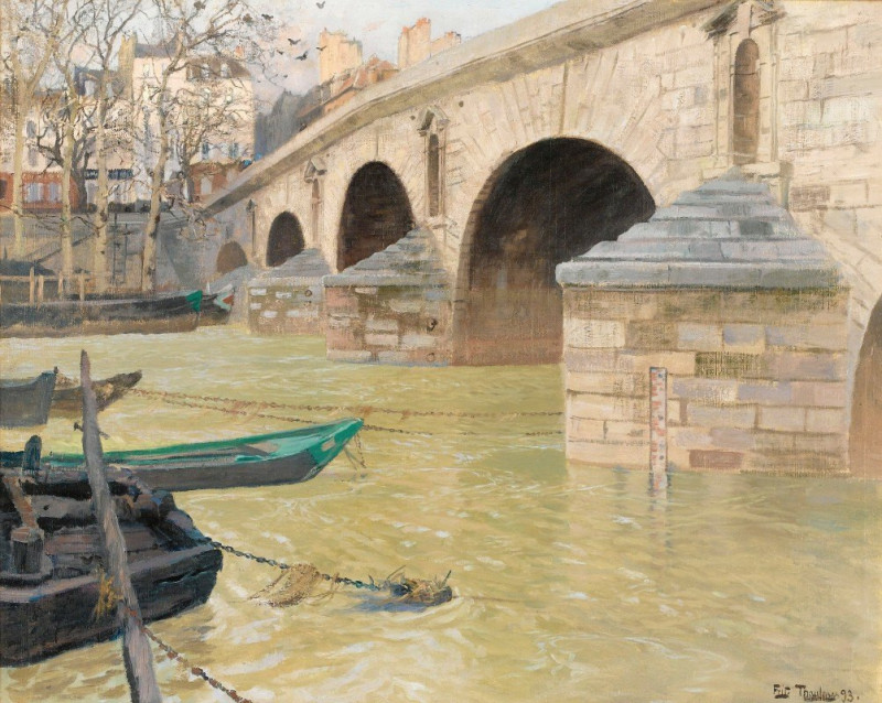 The Pont Marie, Paris (1893) reproduction of painting by Frits Thaulow. ALL GICLEE PRINTS