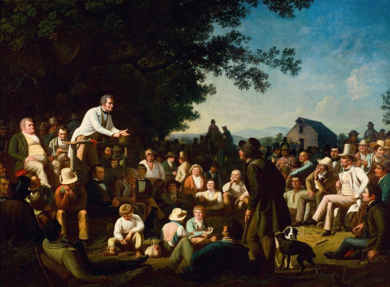 Stump Speaking (1853–54) reproduction of painting by George Caleb Bingham. ALL GICLEE PRINTS