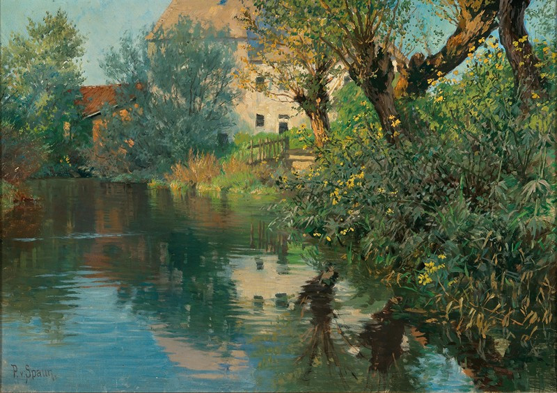 A Creek in Spring reproduction of painting by Paul Von Spaun. ALL GICLEE PRINTS