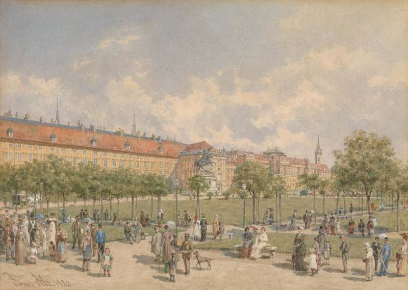 Heldenplatz (1882) reproduction of painting by Franz Alt. ALL GICLEE PRINTS