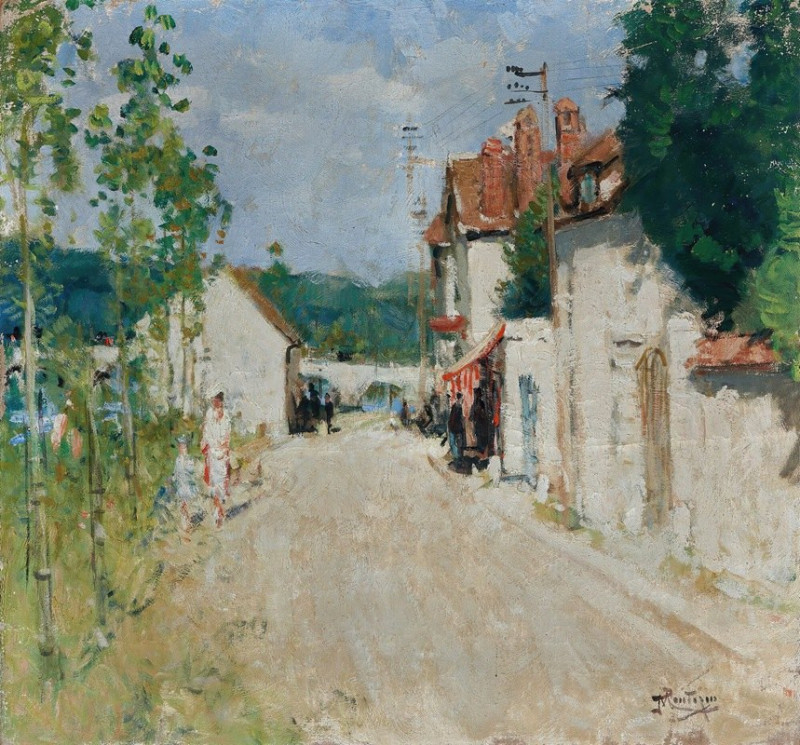 Rue De Village reproduction of painting by Pierre-Eugène Montézin. ALL GICLEE PRINTS