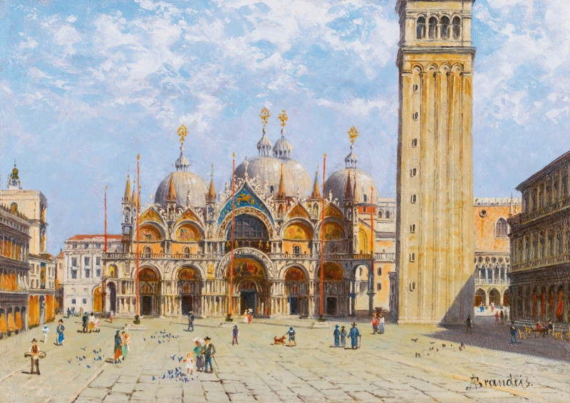 Basilica Di San Marco reproduction of painting by Antonietta Brandeis. ALL GICLEE PRINTS