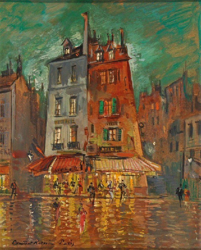 Nächtliches Paris reproduction of painting by Konstantin Alexeevich Korovin. ALL GICLEE PRINTS