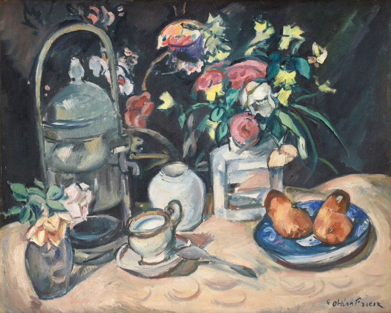 Emile Othon Friesz reprodukcija Still Life With Brioches (1916 – 1917), Natiurmortas , paveikslai, reprodukcijos internetu