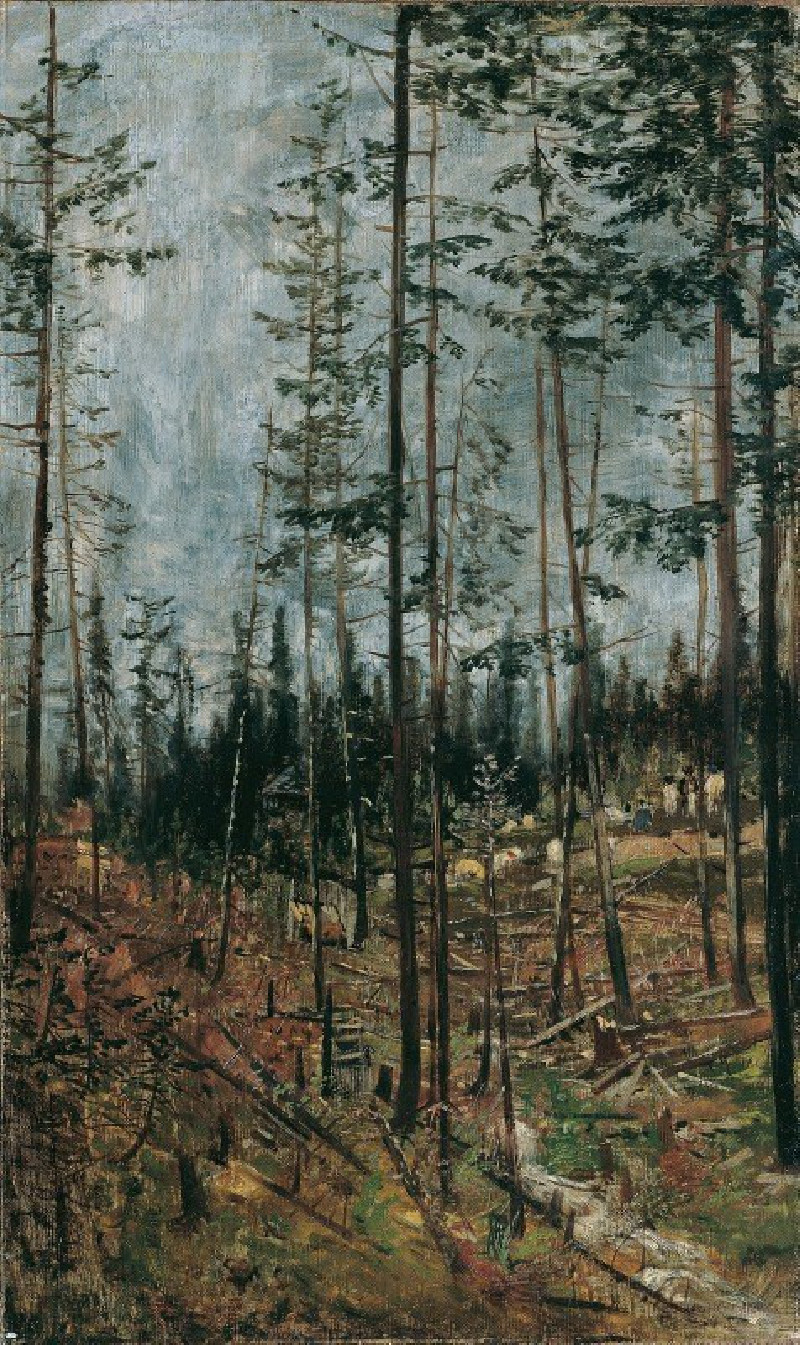 Waldschlag Bei Gödöllö (1879) reproduction of painting by Theodor Von Hörmann. ALL GICLEE PRINTS