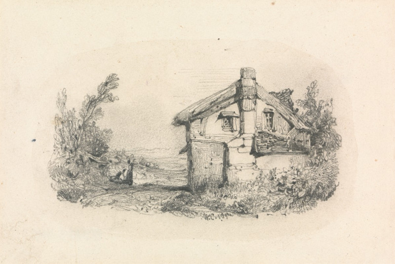 Cottage in a Landscape reproduction of painting by William Callow. ALL GICLEE PRINTS