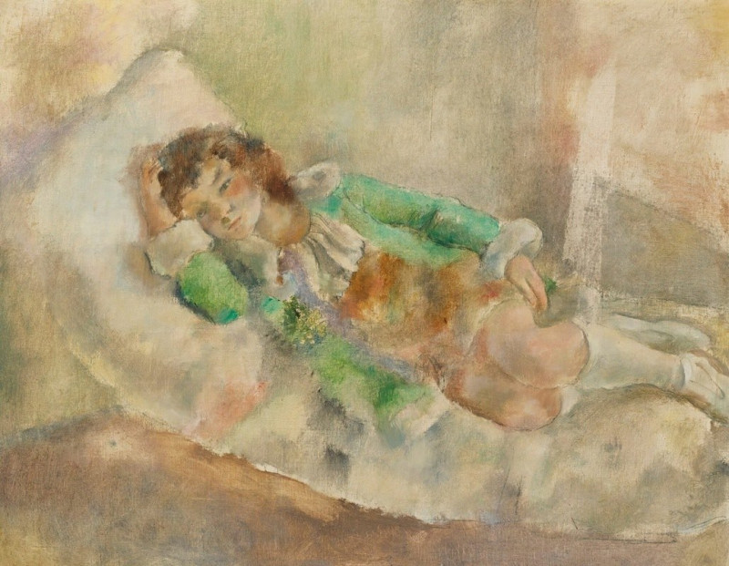 La Petite Actrice (1927) reproduction of painting by Jules Pascin. ALL GICLEE PRINTS