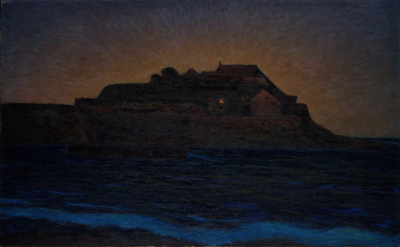 The Fortress at Varberg (1894) reproduction of painting by Karl Nordström. ALL GICLEE PRINTS