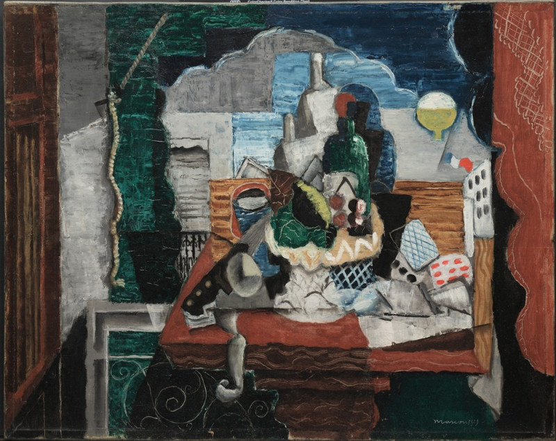 Night Café (c. 1923) reproduction of painting by Louis Marcoussis. ALL GICLEE PRINTS