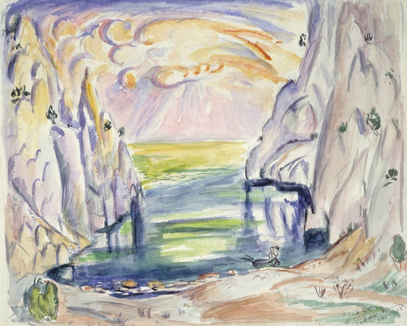 Emile Othon Friesz reprodukcija Vigen ved En Vaux, Cassis (1911), VISOS REPRODUKCIJOS , paveikslai, reprodukcijos internetu