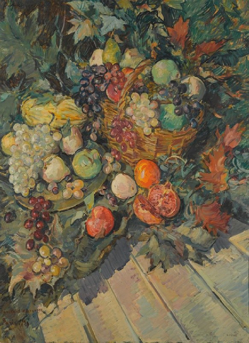 Still Life With Fruit (1927) reproduction of painting by Konstantin Alexeevich Korovin. Still-life