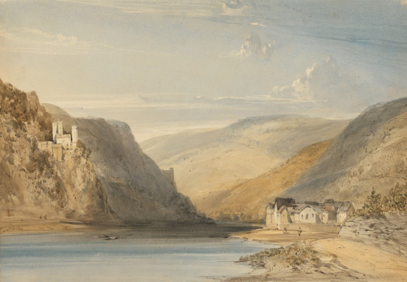 The Rhine at Assmannshausen (1863) reproduction of painting by William Callow. ALL GICLEE PRINTS