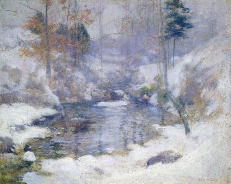 Winter Harmony (c. 1890-1900) reproduction of painting by John Henry Twachtman. ALL GICLEE PRINTS