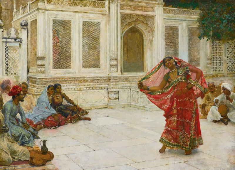 Dancing Girl, India reproduction of painting by Edwin Lord Weeks. ALL GICLEE PRINTS