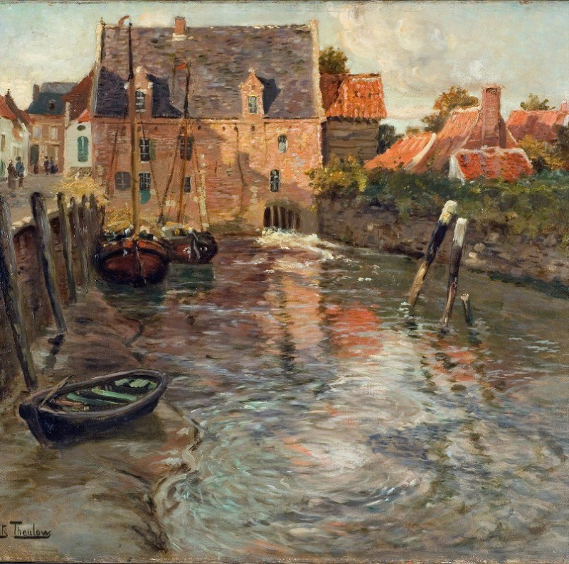 Frits Thaulow reprodukcija Low Water, VISOS REPRODUKCIJOS , paveikslai, reprodukcijos internetu