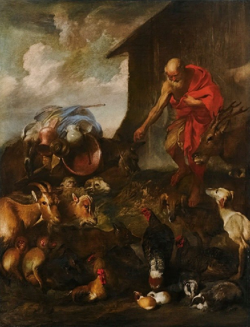 The Animals Entering Noah’s Ark reproduction of painting by Giovanni Benedetto Castiglione. ALL GICLEE PRINTS