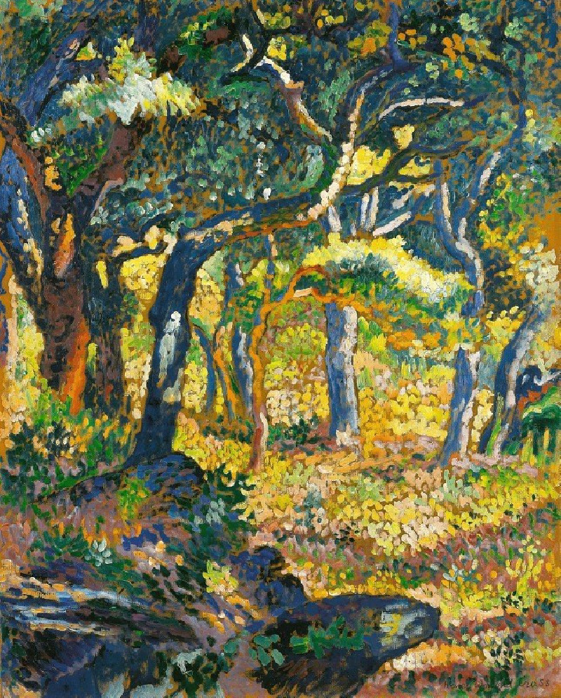 Une clairière en Provence (Étude) reproduction of painting by Henri-Edmond Cross. ALL GICLEE PRINTS