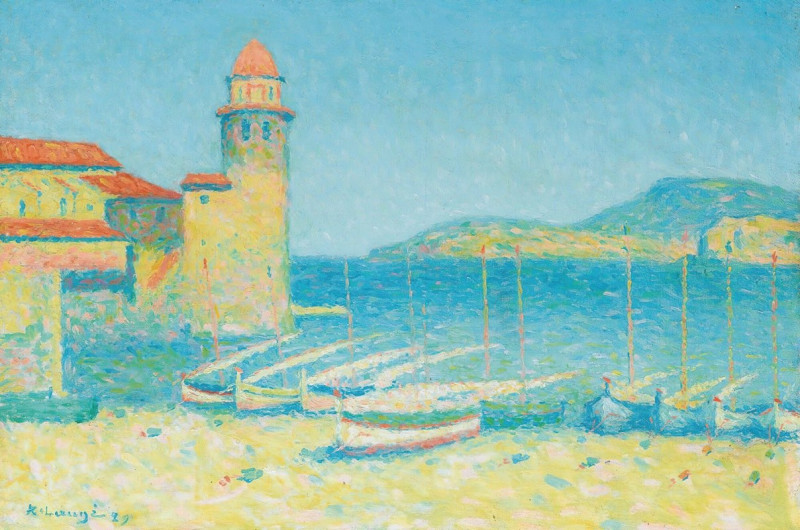 Le Port De Collioure (1929) reproduction of painting by Achille Laugé. ALL GICLEE PRINTS