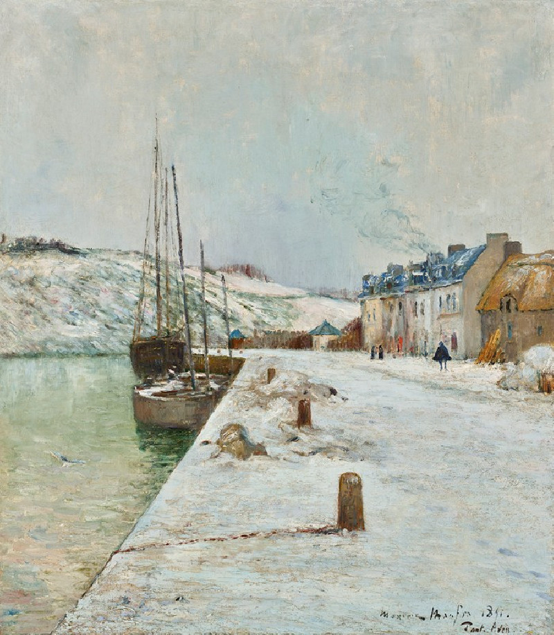 Paysage de neige (1891) reproduction of painting by Maxime Maufra. ALL GICLEE PRINTS