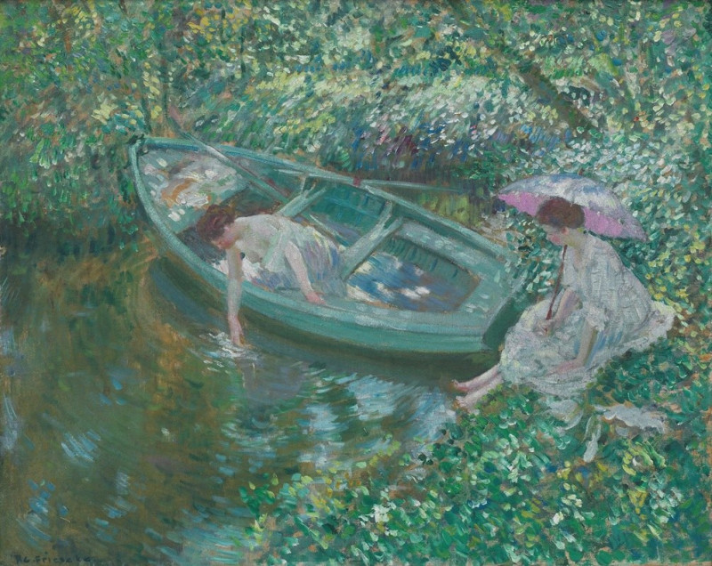 Repose at Noonday (circa 1911) reproduction of painting by Frederick Carl Frieseke. ALL GICLEE PRINTS