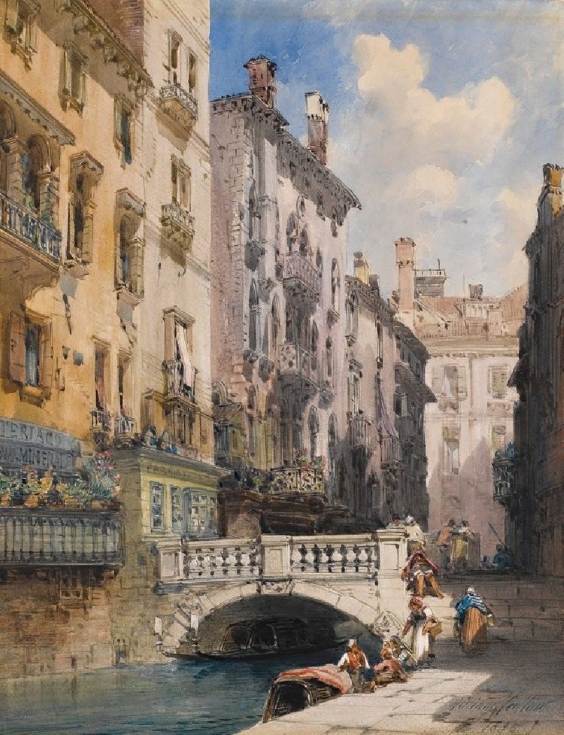 Canal Barataria, Venice (1885) reproduction of painting by William Callow. ALL GICLEE PRINTS