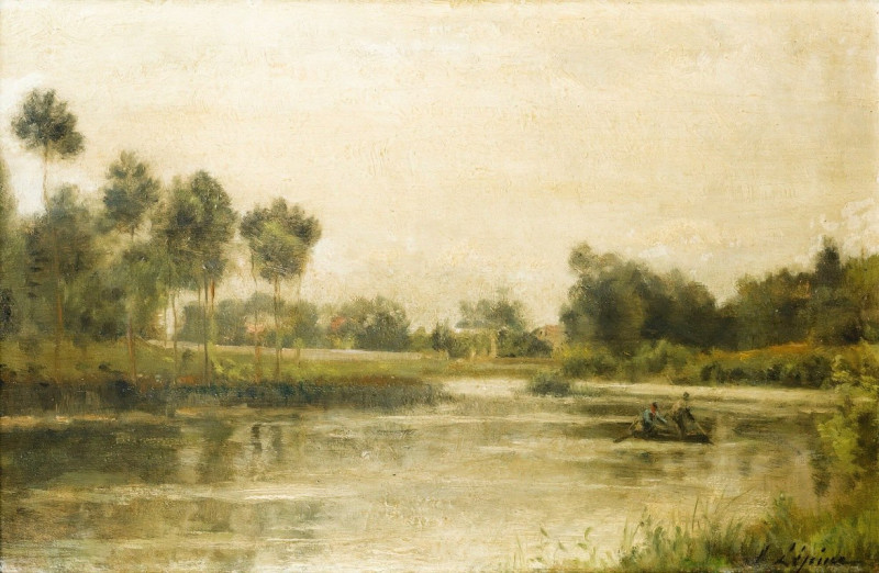 The Marne Near Créteil reproduction of painting by Stanislas Lépine. ALL GICLEE PRINTS