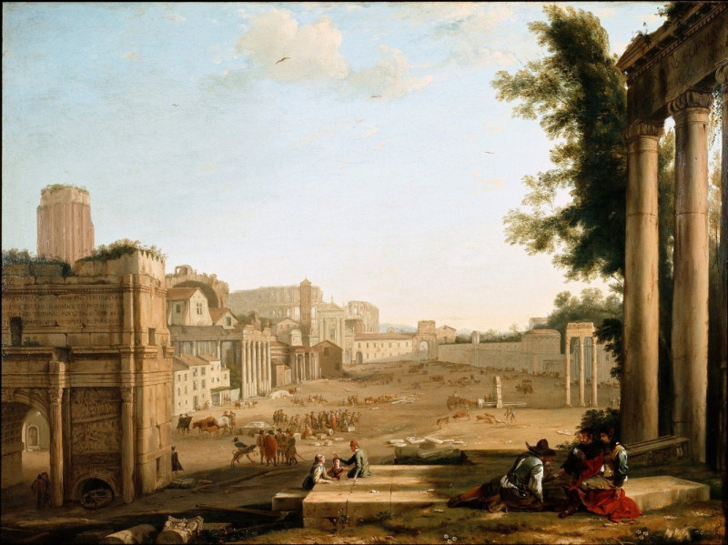 Claude Lorrain reprodukcija The Campo Vaccino, Rome Claude, VISOS REPRODUKCIJOS , paveikslai, reprodukcijos internetu